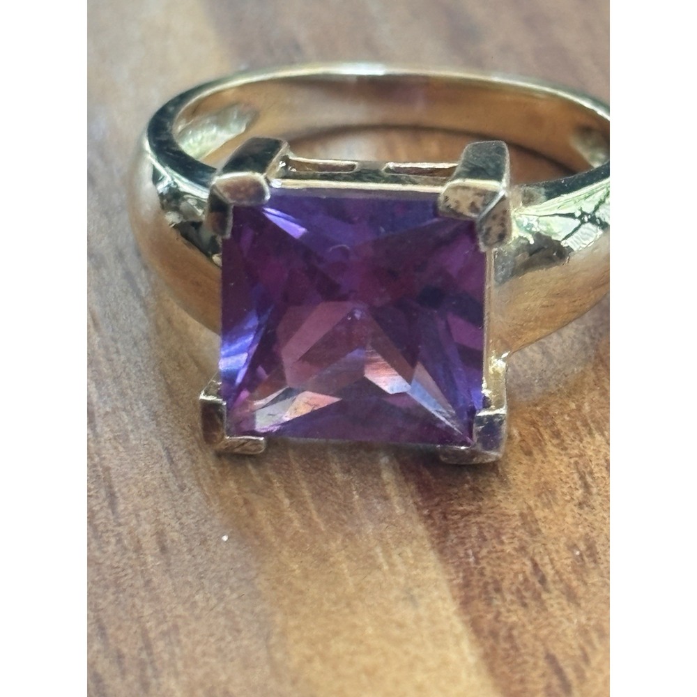 Ross Simons Sterling Silver Purple Sapphire Ring Size 8